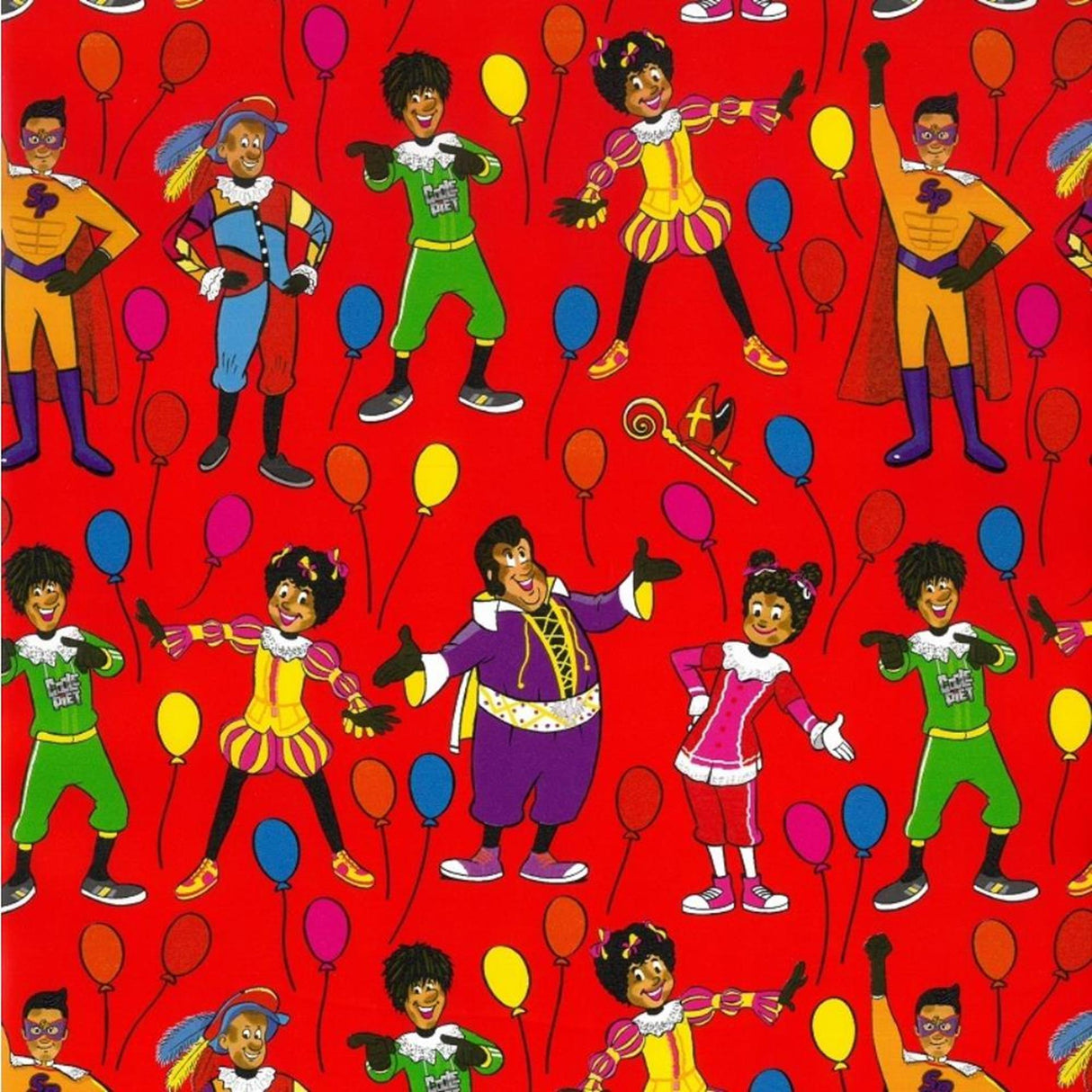 Modrulle 30 cm kølle af Sinterklaas rød