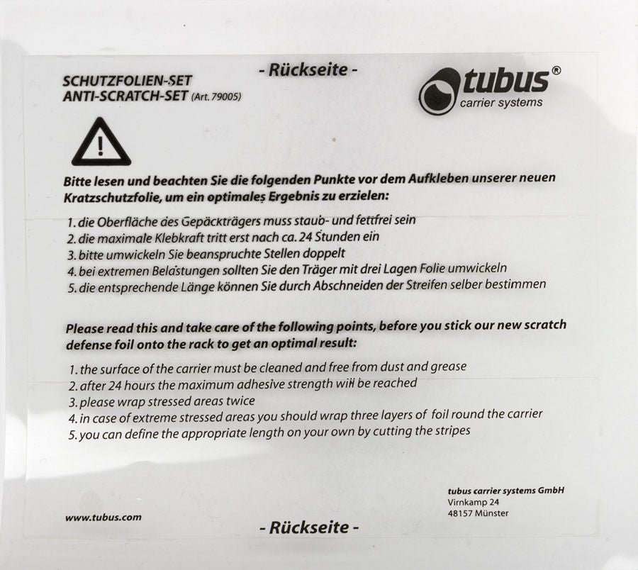 Tubus anp dragd beskyttelsesmærkat