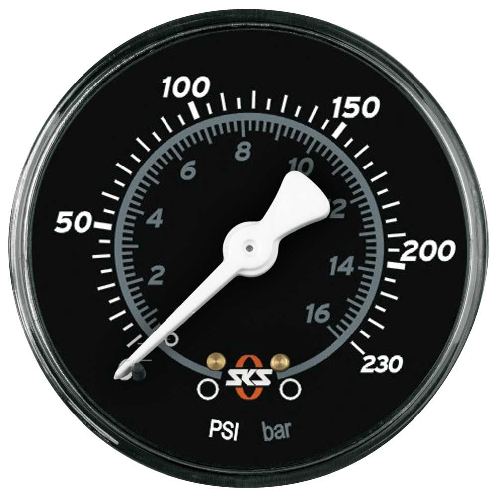 Sks pumpd trykmåler 63mm 230 psi sort