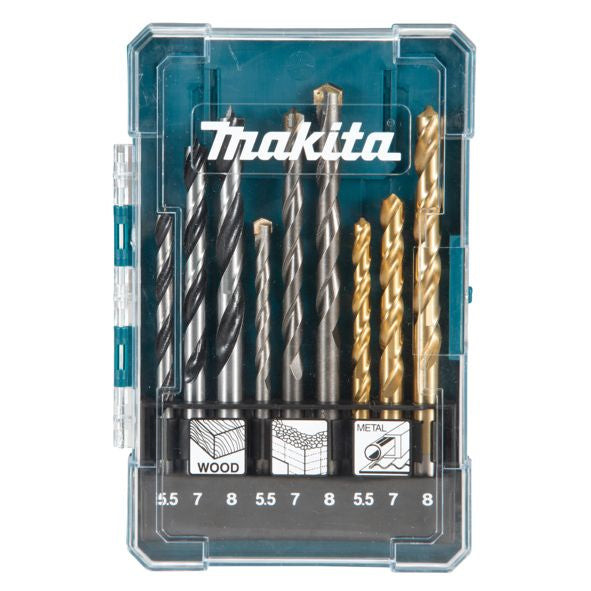 Makita tilbehør d-71978 | boresæt | 9-delt - d-71978