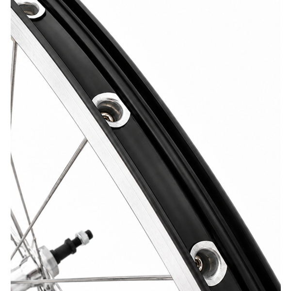 Achterwiel 28'' aluminium zac 2000 zwart geslepen velg - freewheel - vaste as