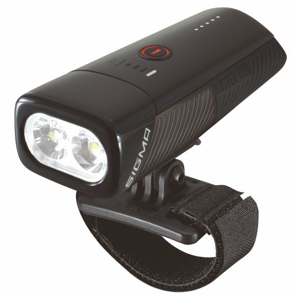 Sigma forlygter Buster 1100 LED Helmhouder -Li -on -batteri USB