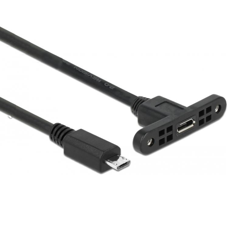 Delock-kabel USB 2.0 micro-B-stik til installation > USB 2.0 mikro-