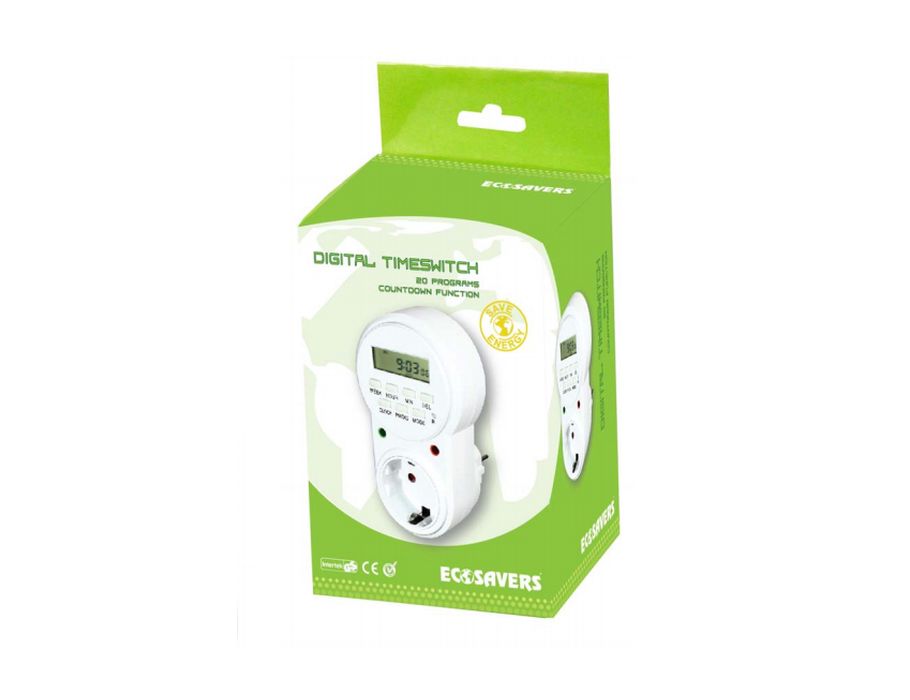 Ecosavers Digital Timeline Clock - 20 Progr.