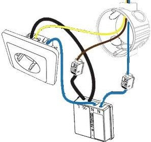 Dio modtager switch modul bag fatning 3500w - 6960260