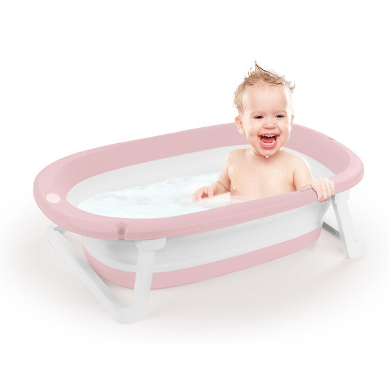 Dolu sammenfoldelig baby badeværelse pink hvid