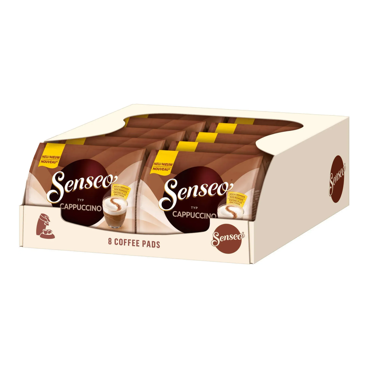 Senseo cappuccino kaffepuder - intensitet 2 9 - 10 x 8 bælg