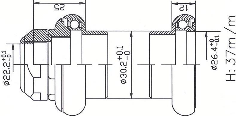 Tecora E Ball Head Set 1 Inch Wire Cartr Alu 26.4 Kegle sølv