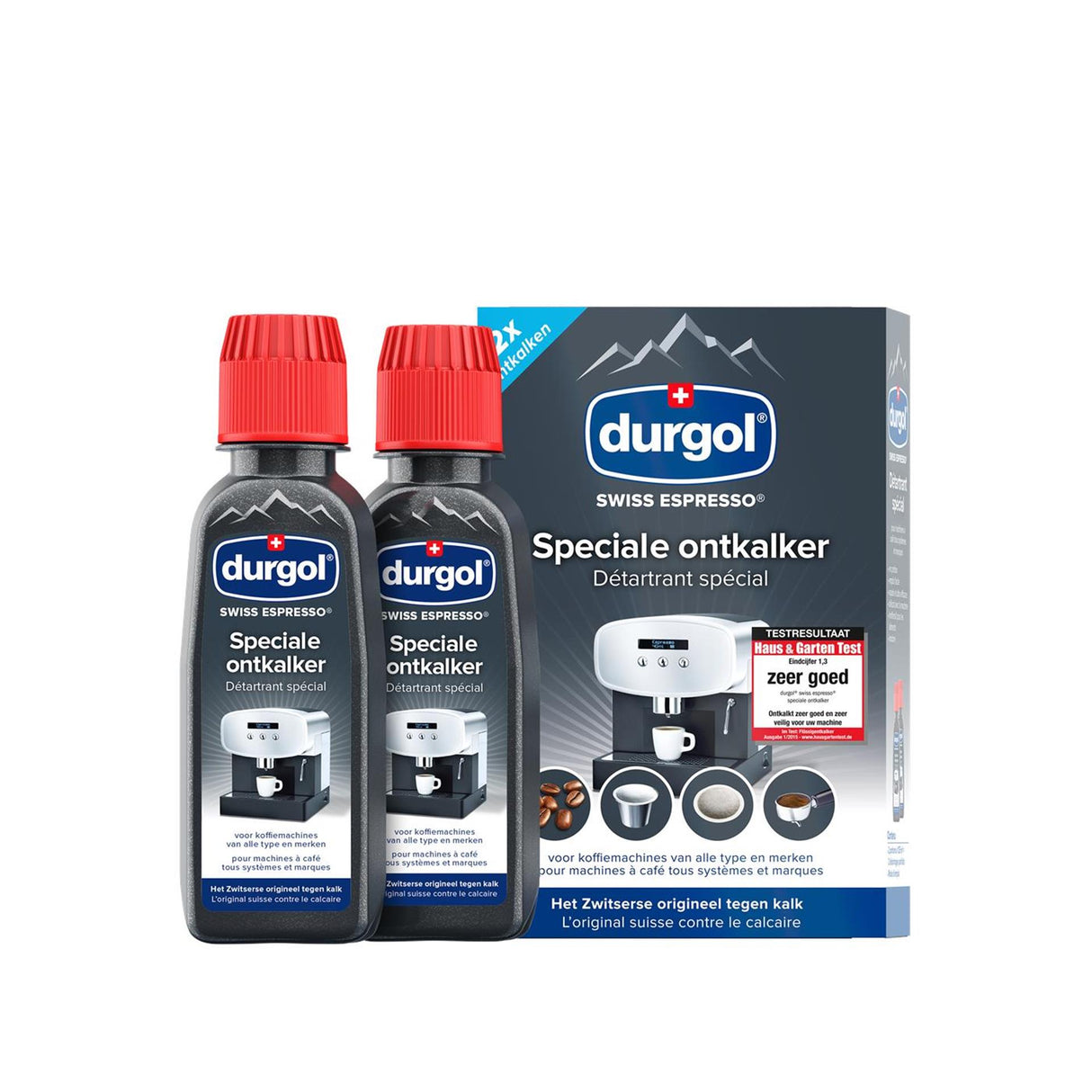 Durgol Swiss espresso afkalkningsmiddel 2x 125ml