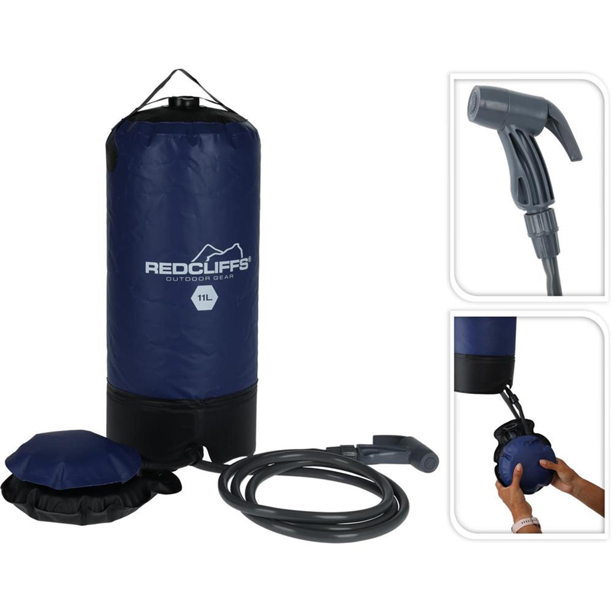 Redcliffs campingbruser med pumpe 11 liter