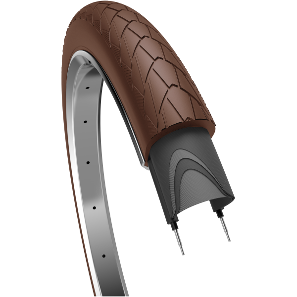 Edge Tire Mambo 28 x 2,00 50-622 mm - Mørkebrun med refleksion