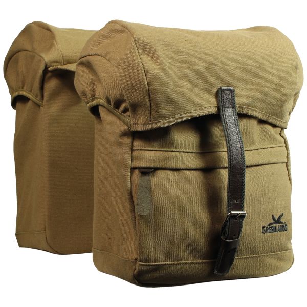 Grønlands dobbelt cykeltaske rejsetaske 40 liter 30 x 37 x 17 cm - sandfarve