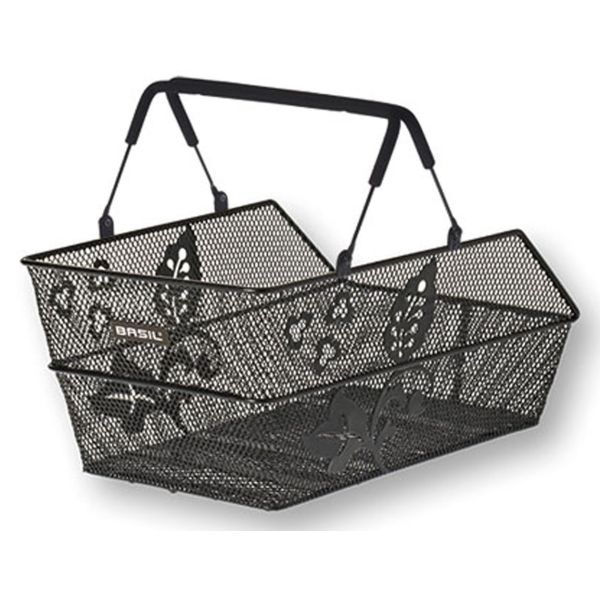 Basil Cento Flower Multi - Bicycle Basket - På bagsiden - Sort