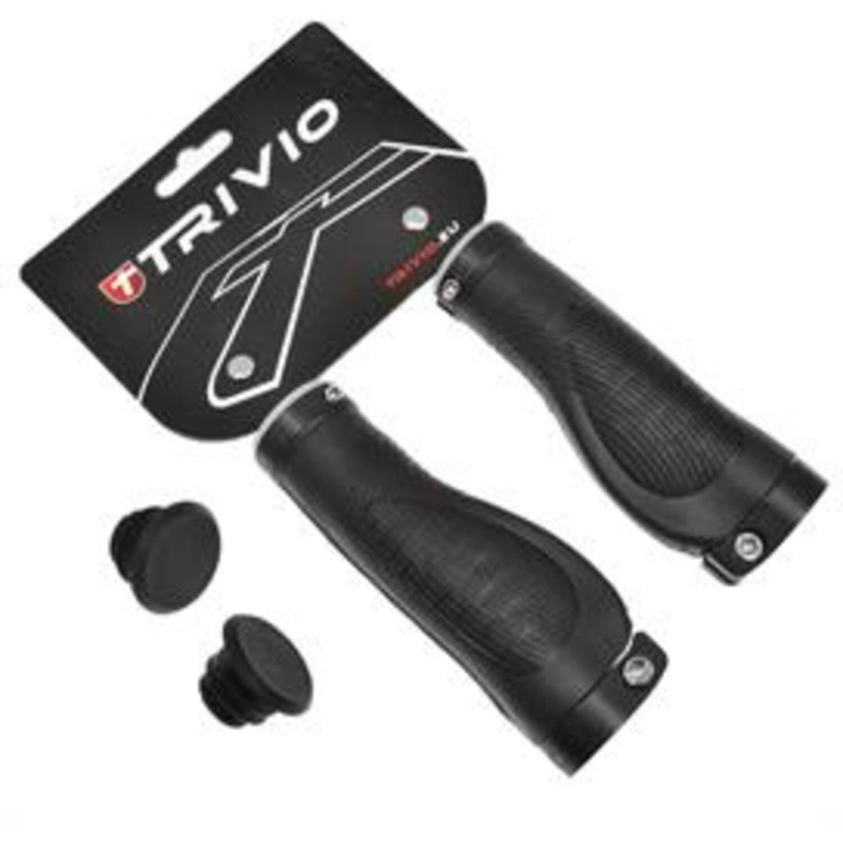 Trivio - cykelhåndtag gummi ergonomisk lock-on sort