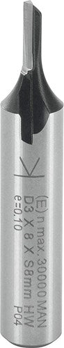 Indgående rilleskærer hm 3x12,7x51mm, 1-skåret skaft 8mm - 7910042