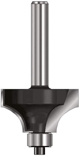 Ent kvart rund fræser hm r2 med leje, skaft 8mm - 7909800