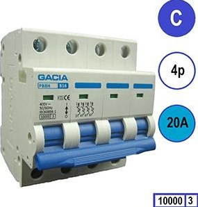 Enzo gacia installatieautomaat 20a. c kar 4p gacia - 4517823