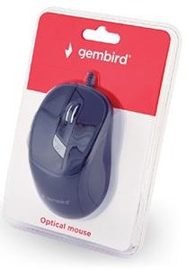 Enzo Gembird optisk mus USB sort med sideknapper 9510016