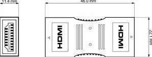 Enzo HDMI-stik 2 x hun 7580698