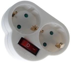 Enzo jordet stikadapter dobbeltafbryder 6140885