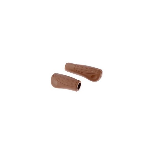Westphal håndtag par #436 ellipse softgrip 92 122mm ø23mm - brun
