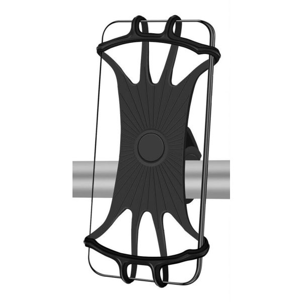 Kanttelefonholder ez fit - 360° - silikone - sort