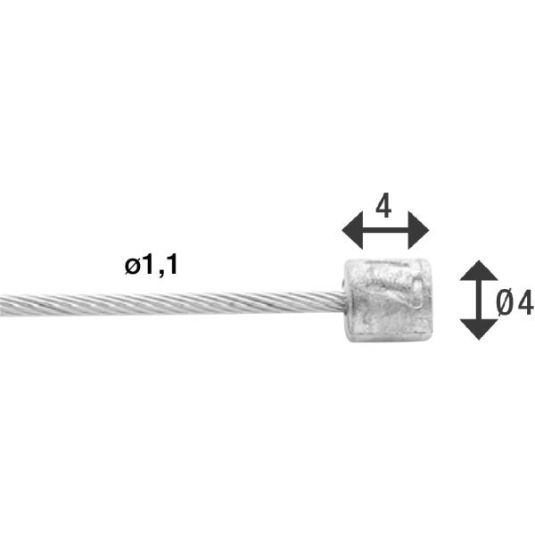 Elvedes link inde i 2250 mm (100) 6472rvs-49-kasse