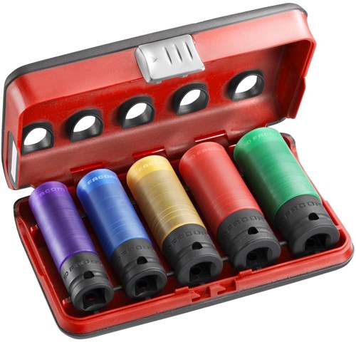 Facom sæt med 5 alu fatninger 15 mm - 22 mm i dbox - nsi.5lpb