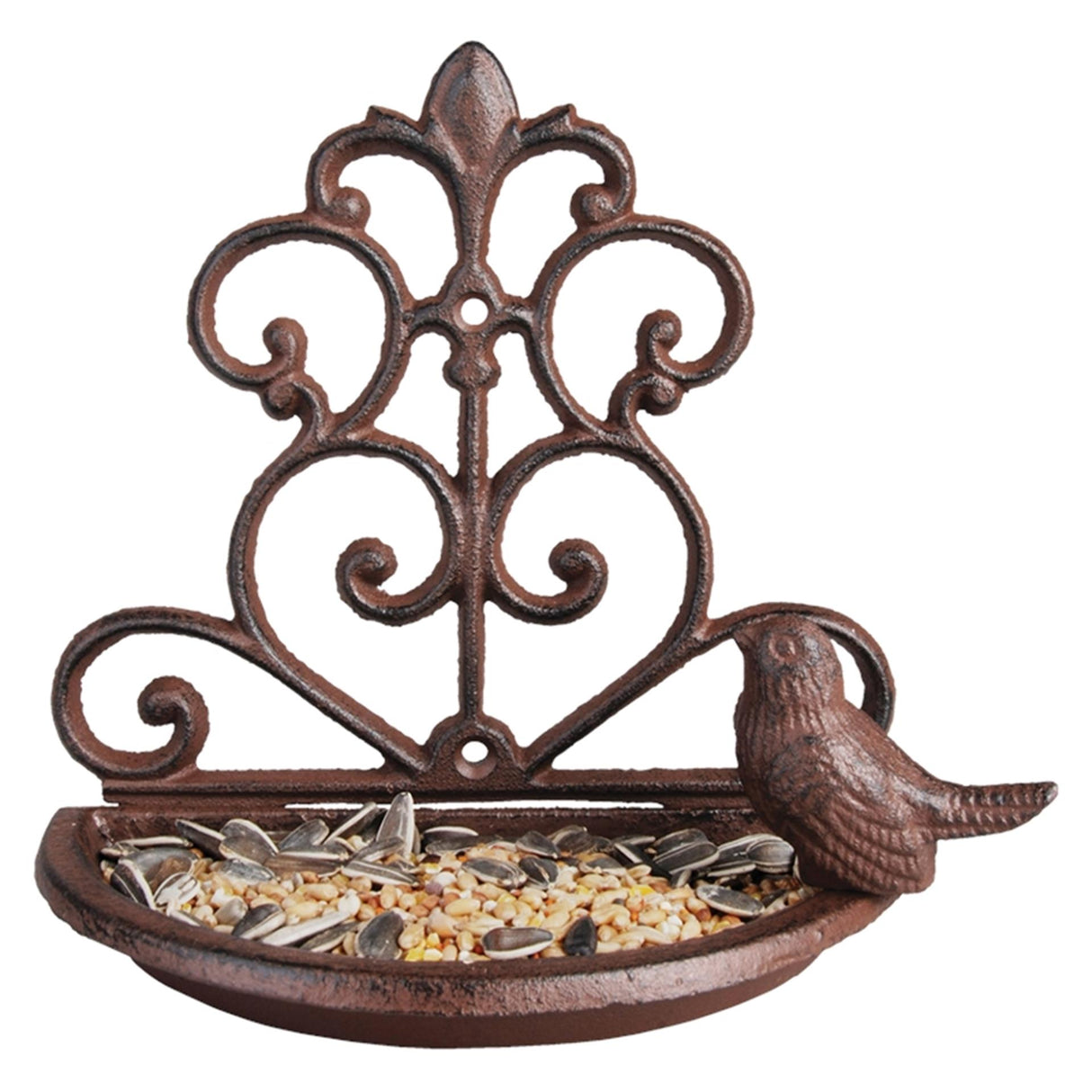 Esschert design væg foderskål støbejern l10,3 x b 18,3 x h18,4 cm