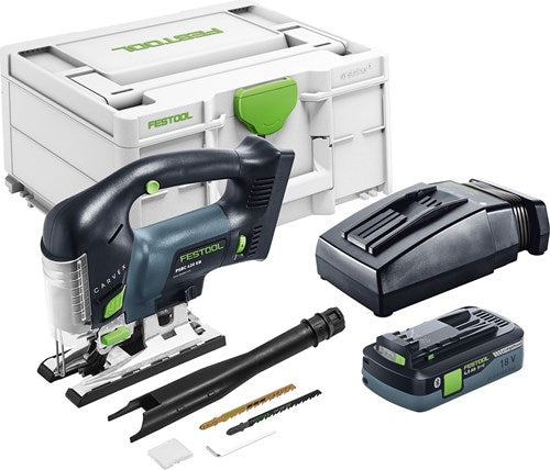 Festool psbc 420 hpc 4.0 ebi-plus | carvex batteri pendul stiksav 18v 120mm i systainer (1x 4.0ah batteri + oplader) - 576532