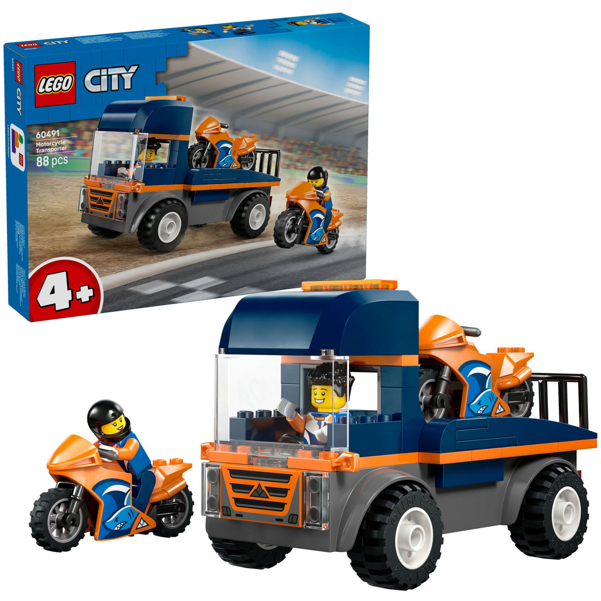 Lego city 60491 motorcykel transporter