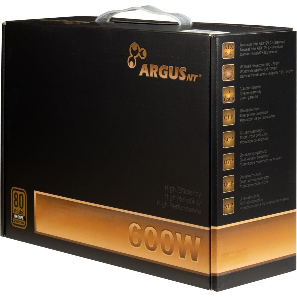 Inter-tech argus bps-600 600 watt strømforsyning (sort, 4x pcie)