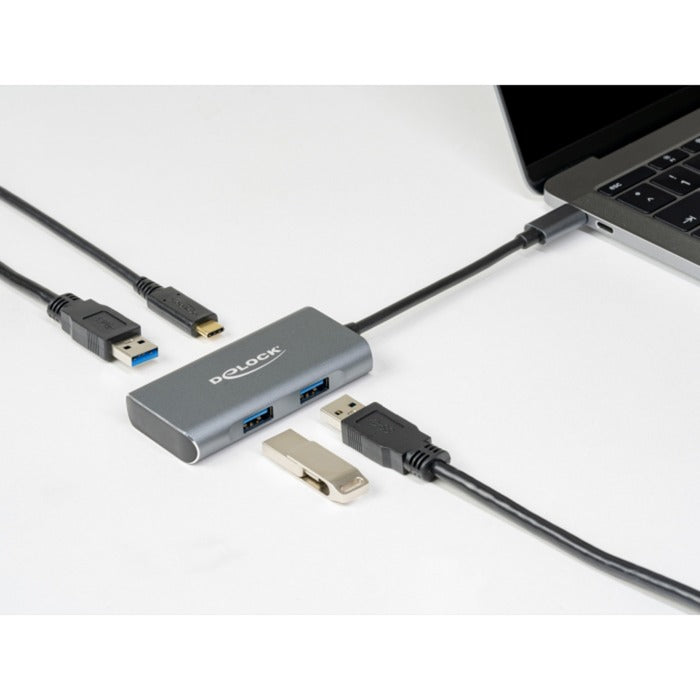 Delock ekstern USB 3.2 gen 2 USB type C-hub USB-hub (grå)