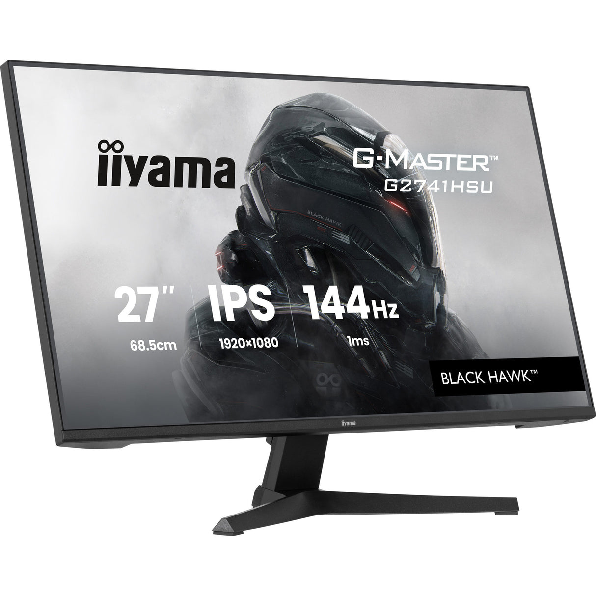 Iiyama G-Master Black Hawk G2741HSU-B1 27 spilleskærm (sort, HDMI, skærmport, 2x USB-A, USB-B, 144 Hz)