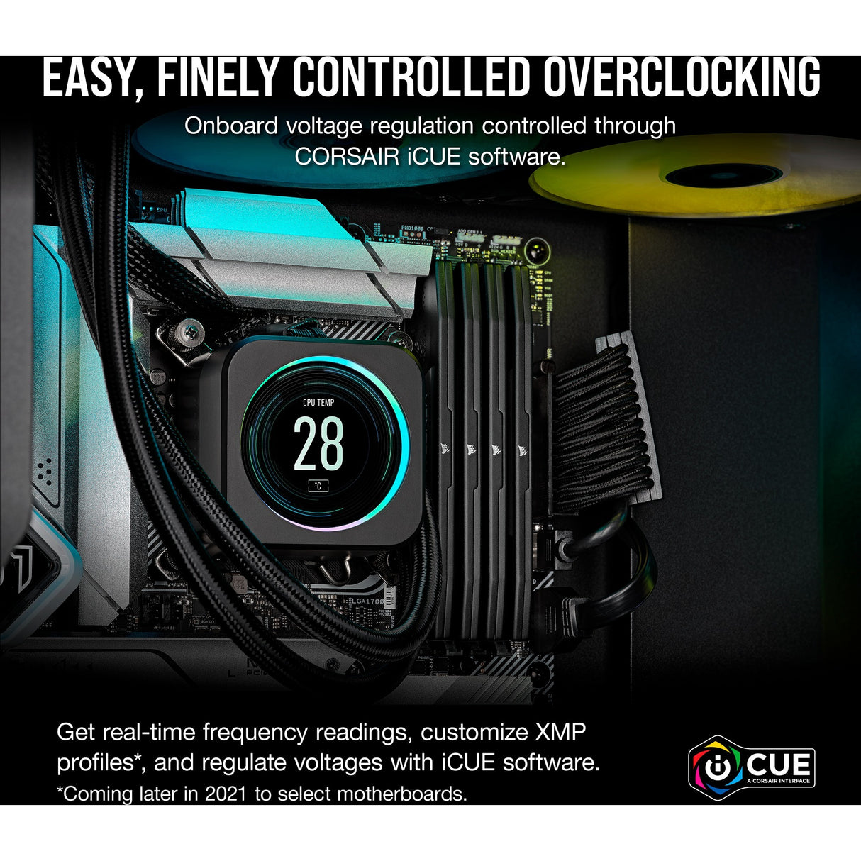 Corsair Vengeance 32 GB DDR5-6000 (2x 16 GB) RAM (sort, cmk32gx5m2b6000c30, xmp 3.0)