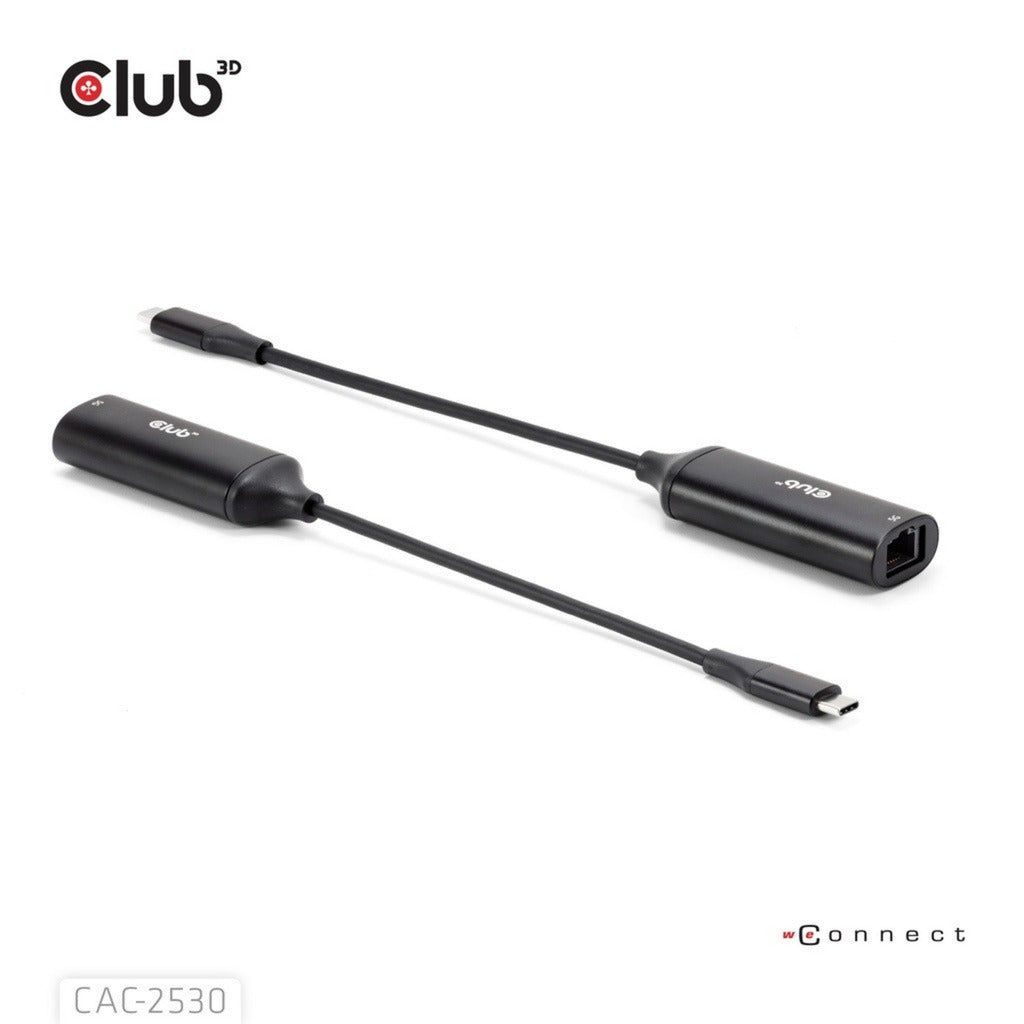 Club 3D USB-C til RJ45 5 Gbps Ethernet MF-adapter (sort)
