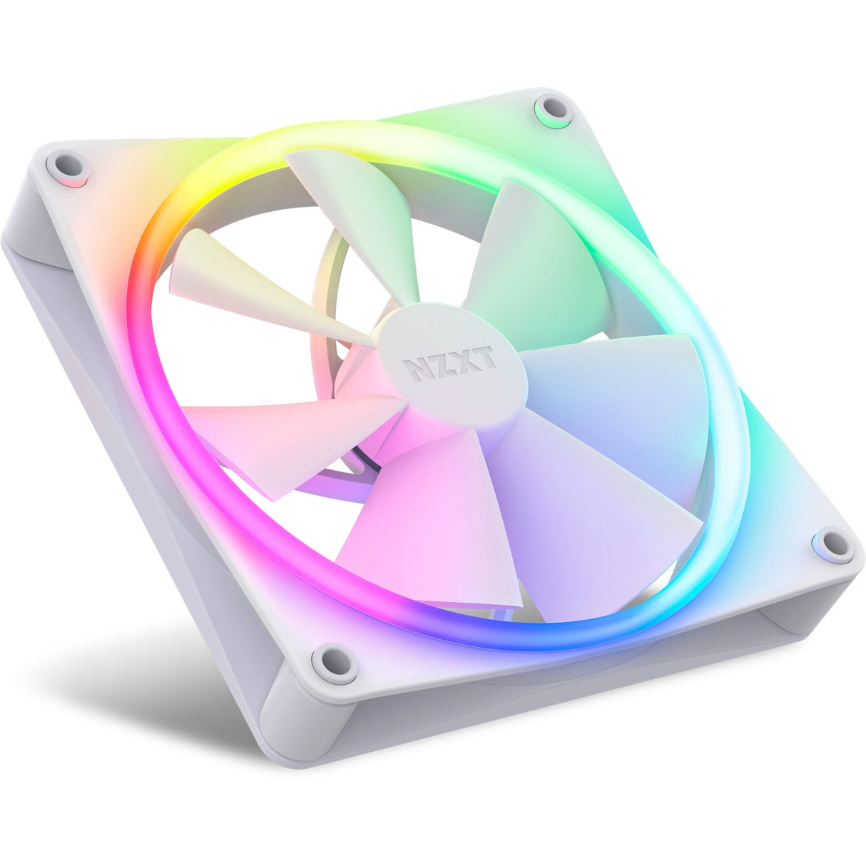 Nzxt f140 rgb duo blæsere (hvide, 2 stk., 140 x 140 x 25 mm, pwm, inkl. controller)