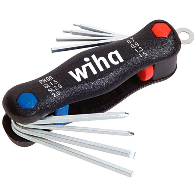 Wiha mini-lommestjerne med multiværktøj (sort, 8-delt)
