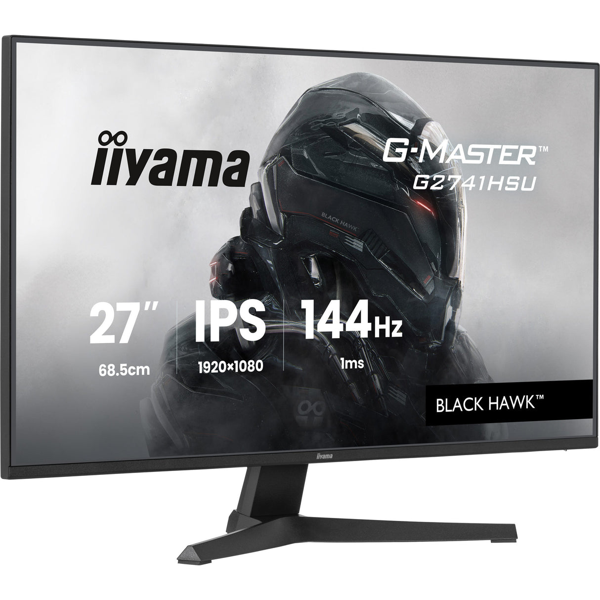 Iiyama G-Master Black Hawk G2741HSU-B1 27 spilleskærm (sort, HDMI, skærmport, 2x USB-A, USB-B, 144 Hz)