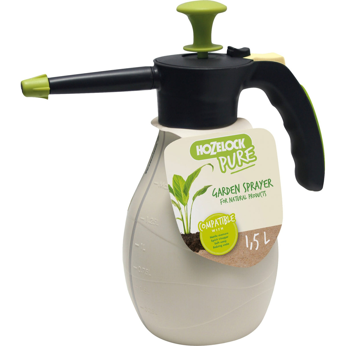 Hozelock 4200 tryksprøjte ren (sort grøn, 2 l)
