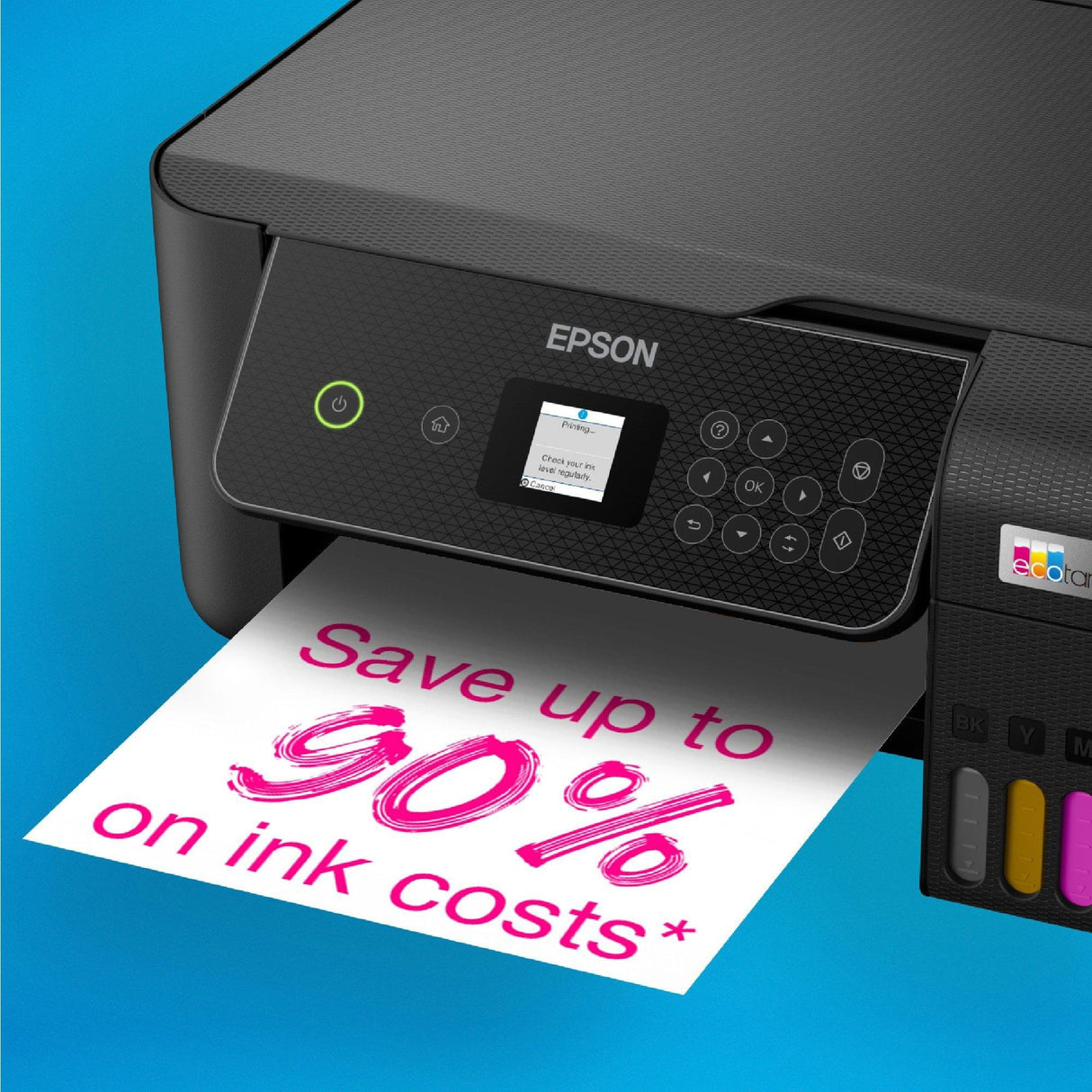Epson ecotank et-2871 a4 multifunktions wi-fi-printer med blækbeholder alt-i-én inkjetprinter (sort, scan, kopi, wi-fi, inklusive op til 3 års blæk)