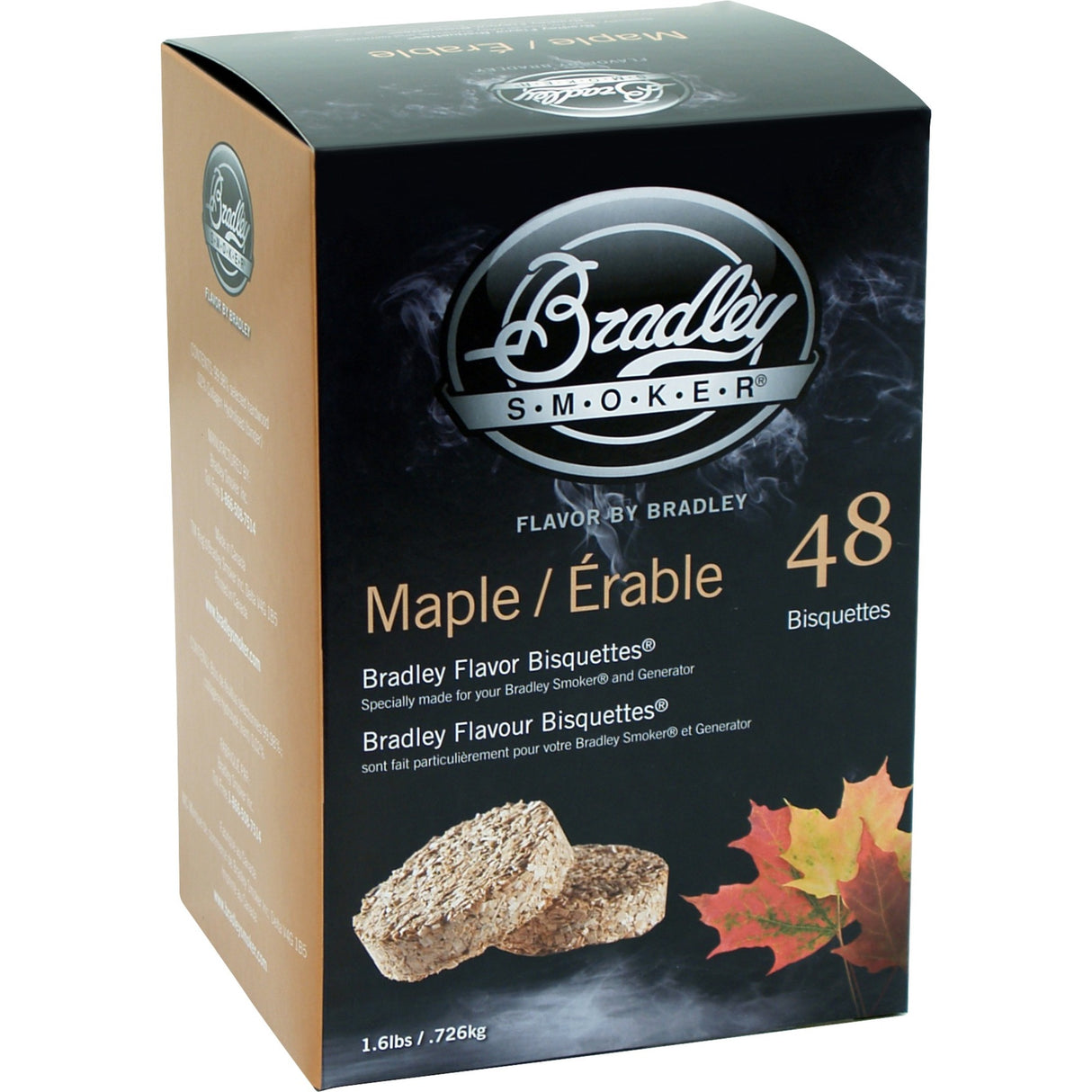 Bradley ahorntræ briketter rygende træ (48 stykker)