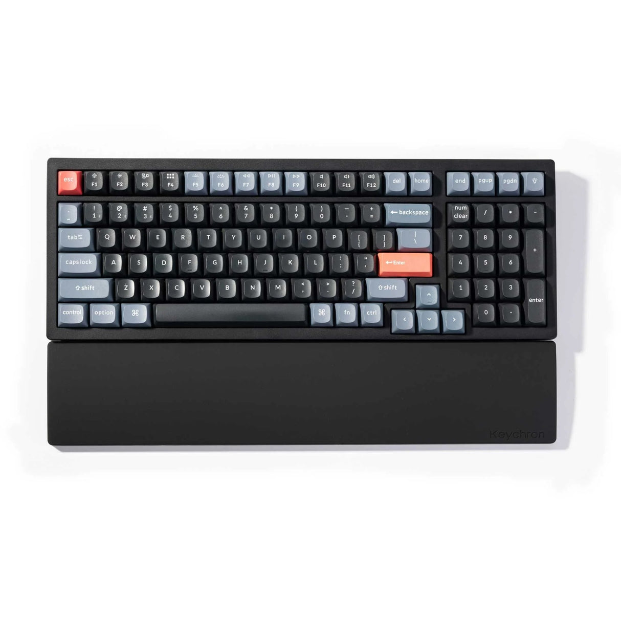 Keychron Silikone håndledsstøtte til K4 Pro K4 Max Q5 V5 V5 Max håndledsstøtte (sort)