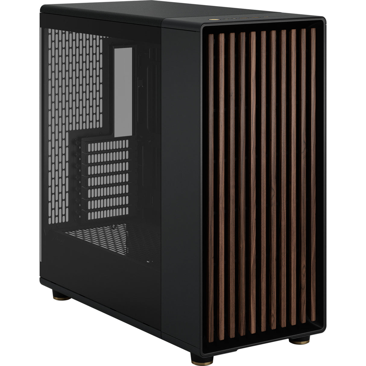 Fractal Design North XL RC Charcoal Black TG Dark Midi Tower Housing (sort træfarve | 2x USB-A | 1x USB-C | hærdet glas)