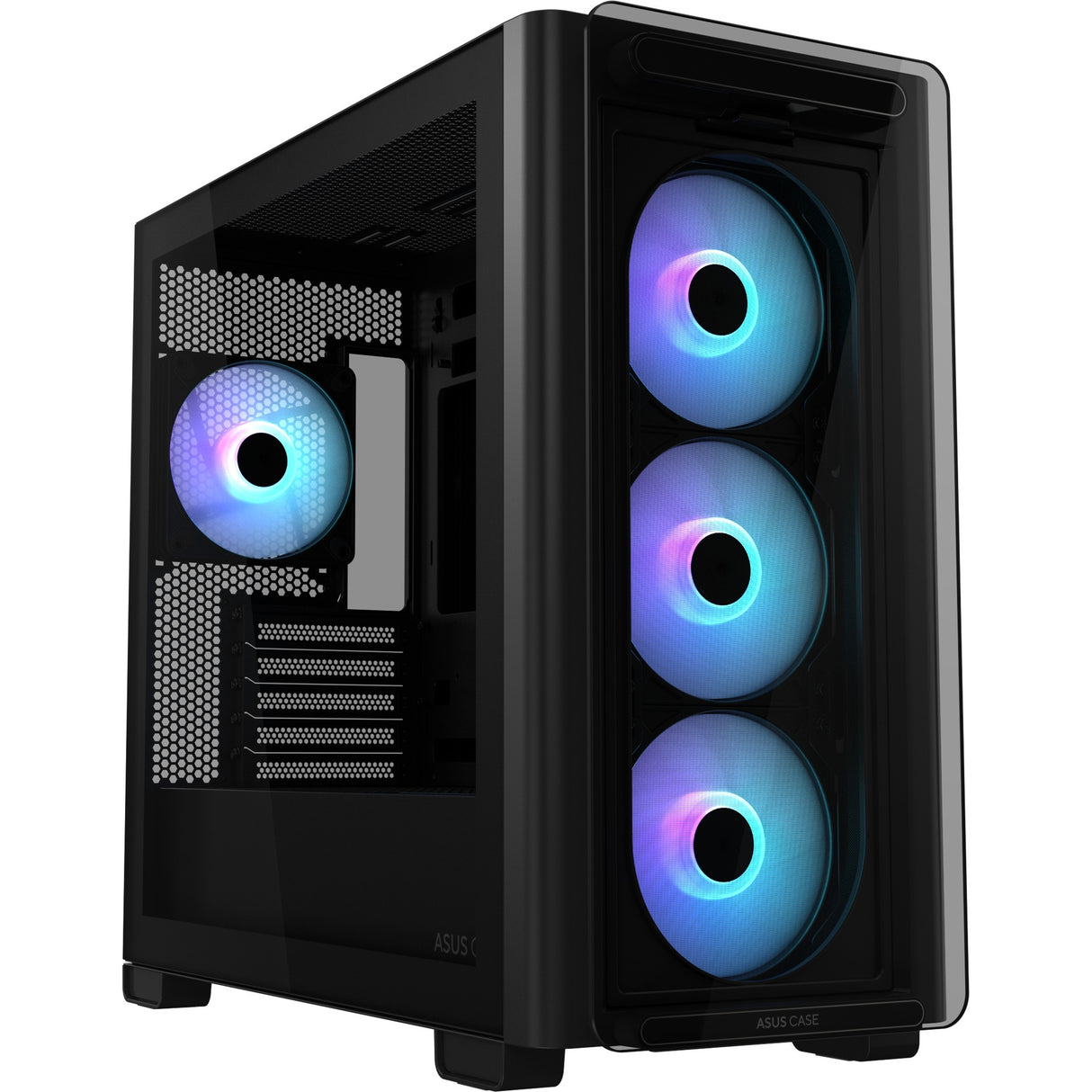 Asus a23 plus mini tårnetui (sort | 2x USB-A | 1x USB-C | RGB | hærdet glas)