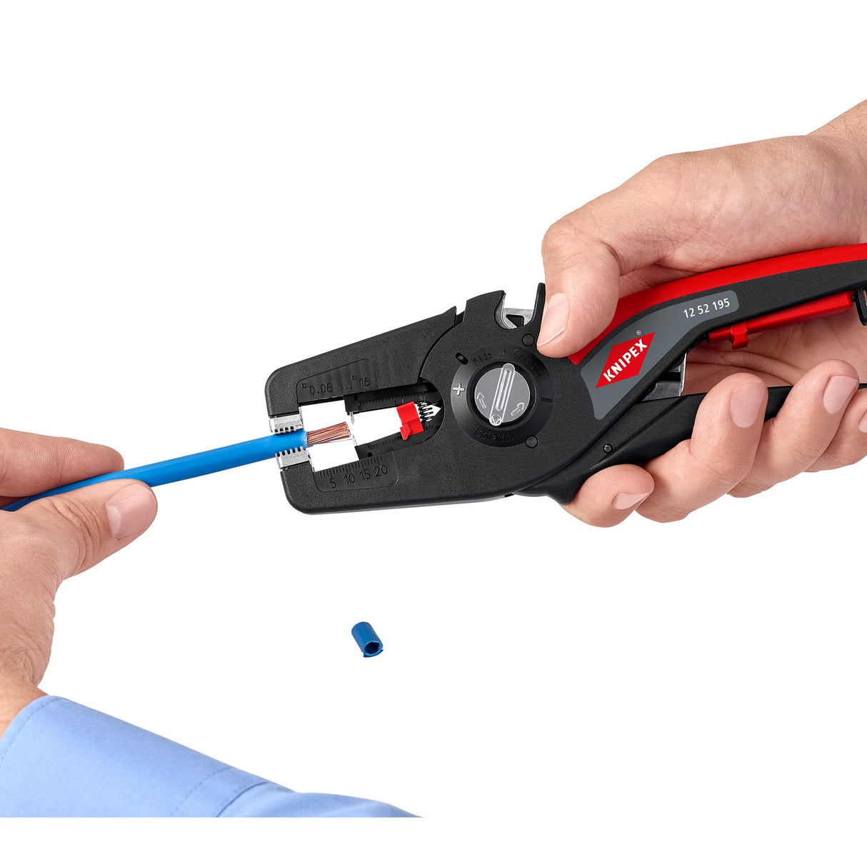 Knipex automatisk afisoleringstang | længde 195 mm | 0,08-16 (awg 28-5) mm² | 1 stk - 12 52 195 - 12 52 195