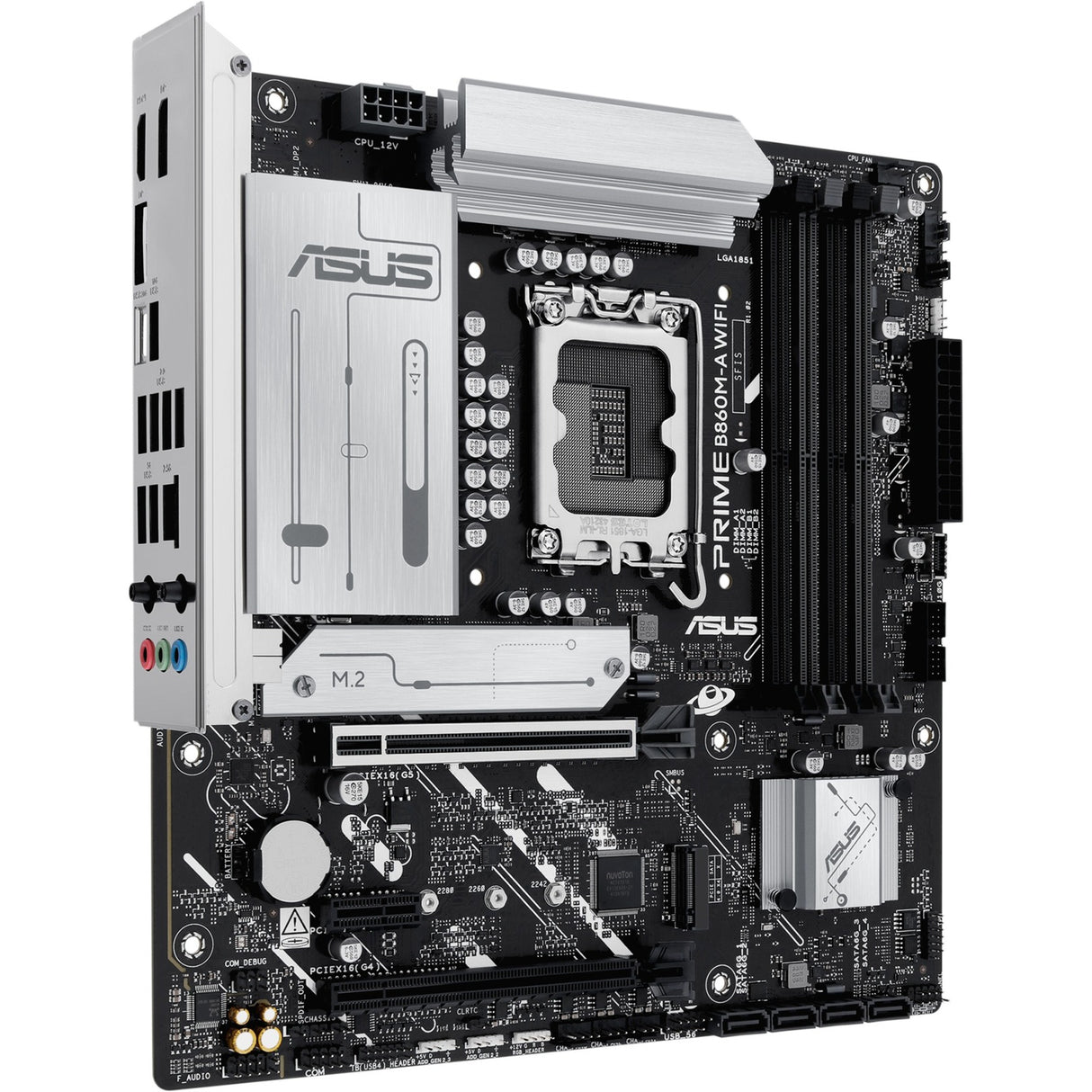 Asus Prime B860M-A WiFi Socket 1851 bundkort (RAID, 2,5 GB-LAN, WiFi 6e, BT, lyd, µATX)