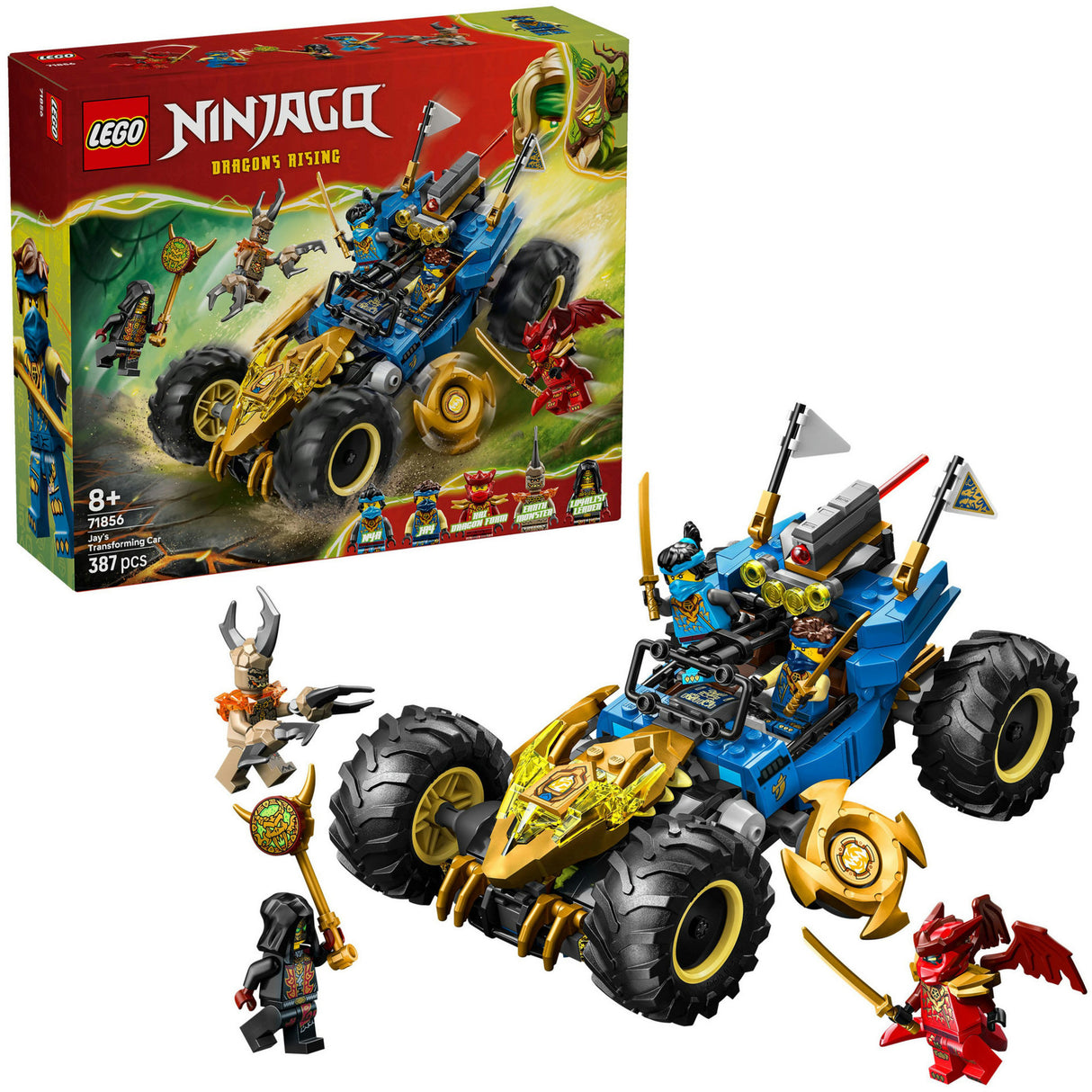 Lego ninjago - jay's transformerende bilkonstruktionslegetøj (71856)