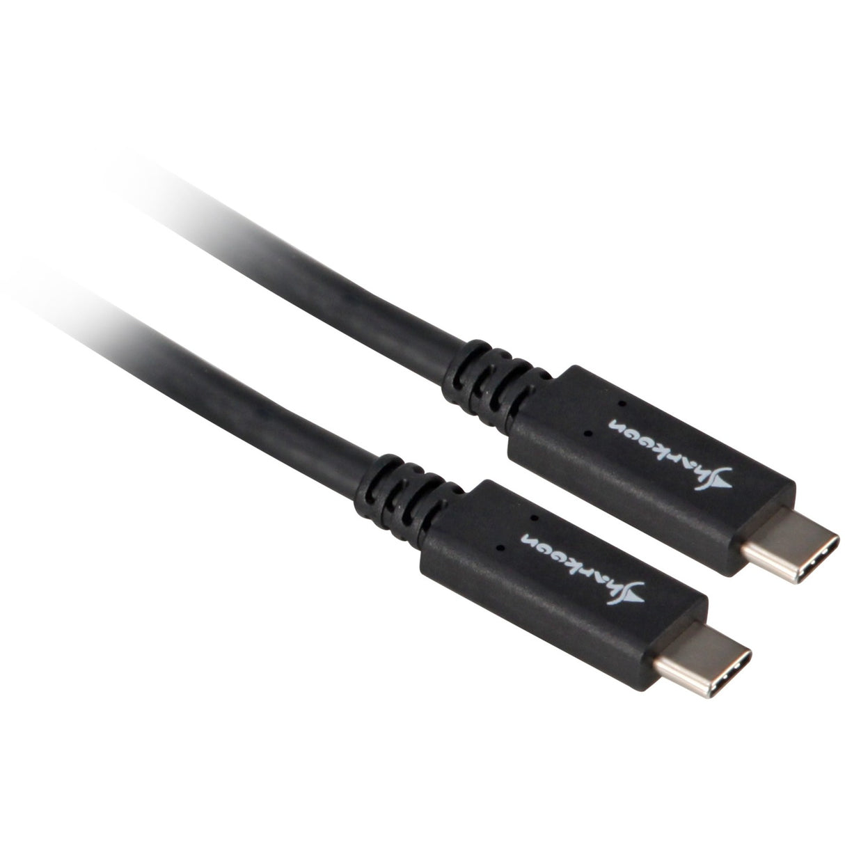 Sharkoon USB-C 3.2 > USB-C-kabel (sort, 0,5 meter)
