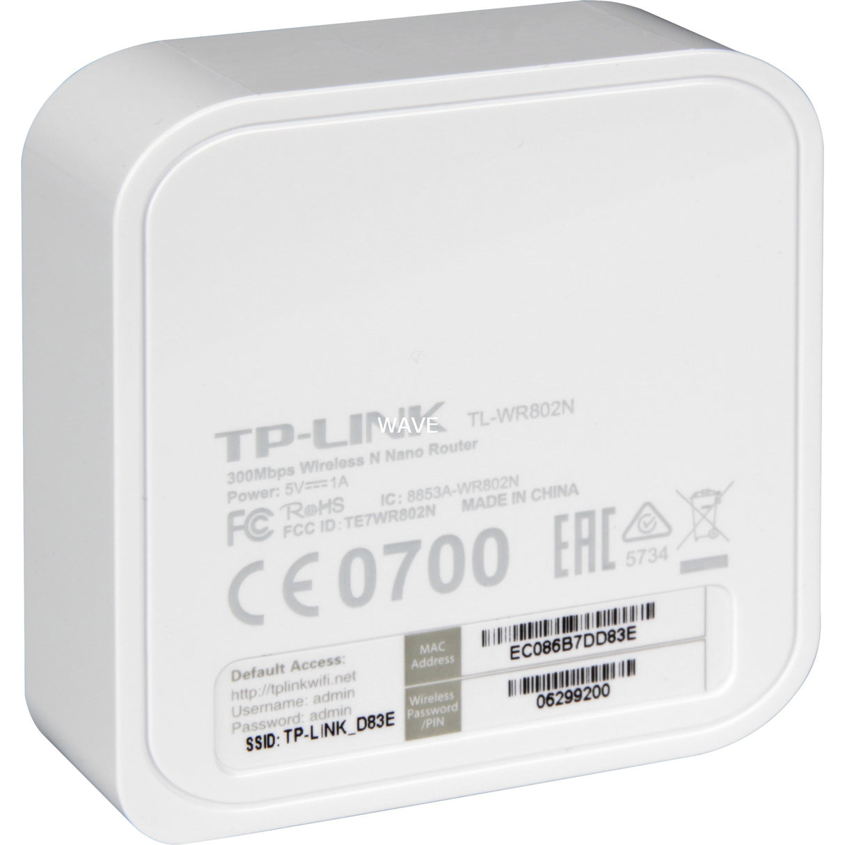 Tp-link tl-wr802n trådløs n nano router 300mbps